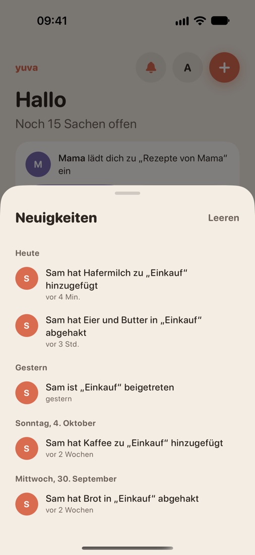 Sehen, was der andere getan hat